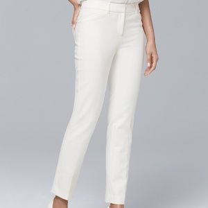 Comfort Stretch Slim Ankle Pants - Ecru